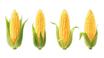 Obraz premium Vibrant yellow corn on the cob illustration in a repeating pattern, healthy vegetable food graphic for farm and harvest themes.