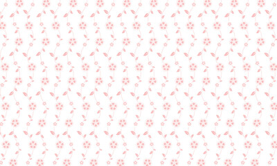 Beautiful flower seamless pattern background. Pink vector ornamental background.