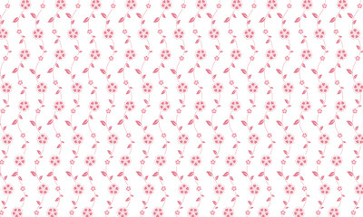 Beautiful flower seamless pattern background. Pink vector ornamental background.