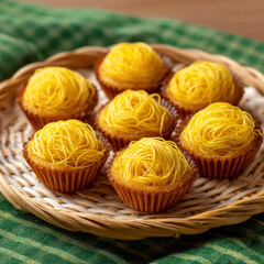Food+and+beverage Delicious food and beverage items are beautifully presented in this vibrant dish featuring sweet treats made with fine noodles