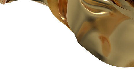 Elegant gold fabric flowing, perfect for luxury brands, websites, and design projects. High-resolution image.