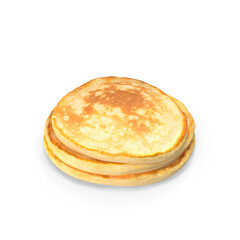 Stack of Pancakes Isolated on Transparent Background