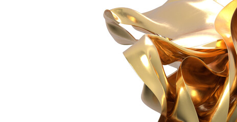 Luxury gold texture. Abstract art background. Modern design. 3D render.