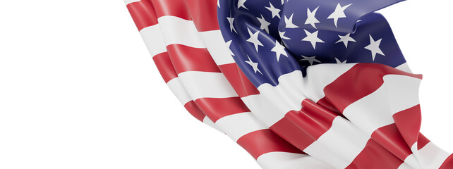 High-resolution image of an American flag draped elegantly. Perfect for patriotic designs.