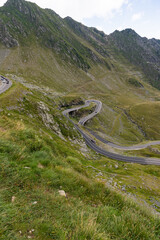 transfagarasan road in the Carphatian mountains