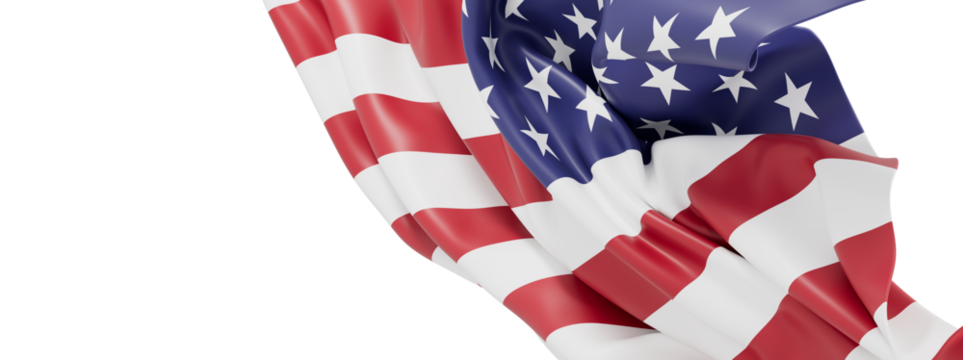 High-resolution image of an American flag draped elegantly. Perfect for patriotic designs. - Powered by Adobe