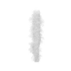 White Smoke Cloud Column Isolated on Transparent Background
