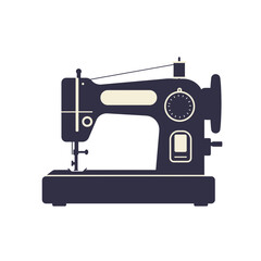 Vintage sewing machine illustration with a minimalist design, ideal for crafting themes