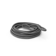 Steel Wire Rope Cable with Loop End isolated on transparent background