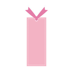 白い点線模様の入った可愛いしおり　ピンク　単品
Cute bookmark with white dotted lines, pink, single item
