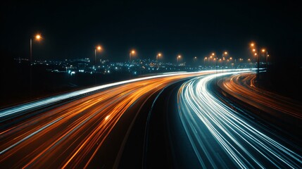 City Road Light Night Abstract Background for Design Projects