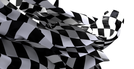 Dynamic image of a checkered flag, perfect for speed, racing, and competition themes. High-resolution.