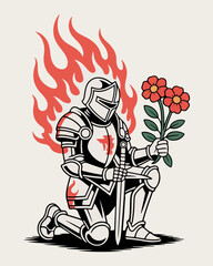 vector illustration of a man with snowboard