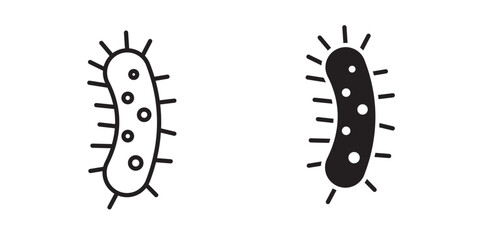Bacteria icon' Vector illustration fill and stock on white background