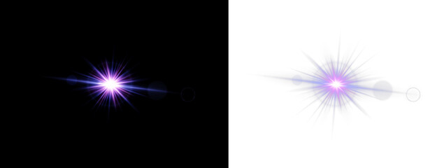 Retro Style Star png with Glowing Outline