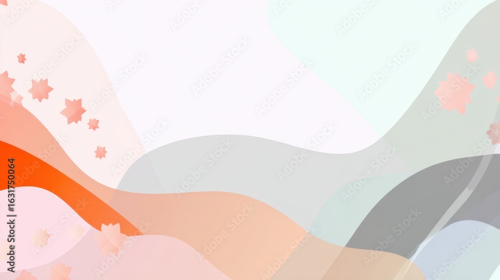 Poster ethereal gradient waves: delicate, flowing waves of pastel colors blend seamlessly, creating a sense