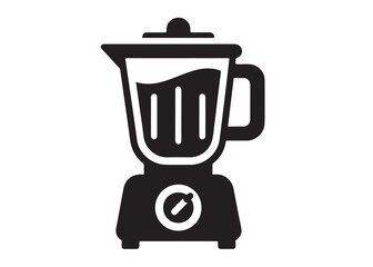 blender logo silhouette vector, blender vector silhouette vector illustration, simple silhouette illustration of blender, kitchen blender logo vector silhouette on white background