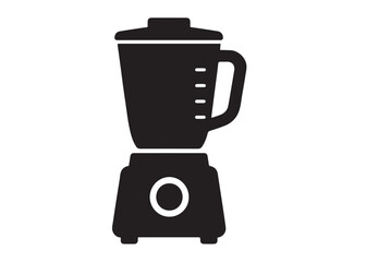 blender logo silhouette vector, blender vector silhouette vector illustration, simple silhouette illustration of blender, kitchen blender logo vector silhouette on white background