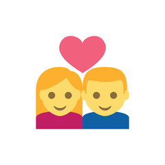 Illustration of Couple in Love: Heart Icon Representing Love and Relationships vector