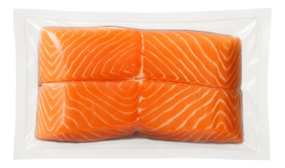 Evenly spaced dots of sriracha forming a ring around a sushi roll on a bamboo platter