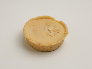 Cheese pie on white background