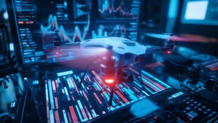 Drone technology in financial markets: Analyzing stock trends and market insights - Powered by Adobe