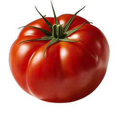 Juicy Ripe Tomato with Natural Lighting &ndash; Transparent PNG for Culinary and Branding Projects