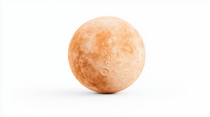 Terracotta Planet Sphere Against White Background