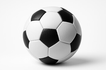 Fototapeta premium Classic Black and White Soccer Ball Isolated on White Background