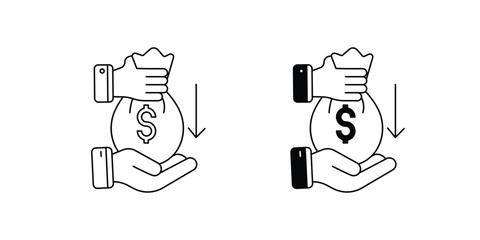 Report  set icon with white background vector stock illustration