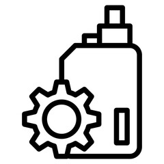 Obraz premium Settings Vape icon vector illustration