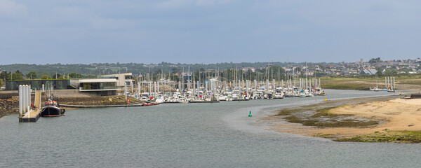 Naklejka premium Scenic overview of Plage de la Portinier in Normady France