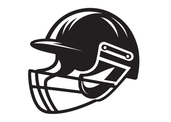 cricket helmet logo silhouette vector design, helmet vector logo silhouette illustration, cricket helmet silhouette vector, cricket helmet logo vector silhouette on white background