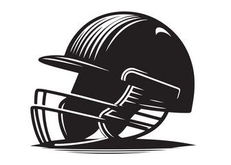 cricket helmet logo silhouette vector design, helmet vector logo silhouette illustration, cricket helmet silhouette vector, cricket helmet logo vector silhouette on white background