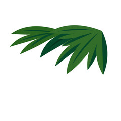 Traditional Sukkah for the Jewish Holiday Sukkot. Tropical palm tree leaves frame, colorful bunting, garlands, paper lanterns decoration.