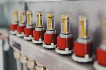 Underfloor heating control valves measuring water consumption in a building