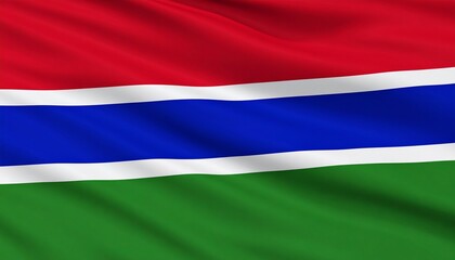 Fototapeta premium Waving Flag of Gambia