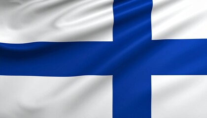 Waving Flag of Finland