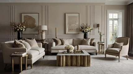 Chic neutral living room 