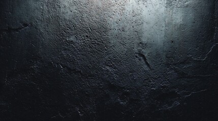 Eerie Dark Walls with Subtle Light on Black Concrete Background