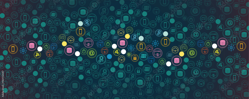 Aufkleber abstract futuristic interface high technology and science background