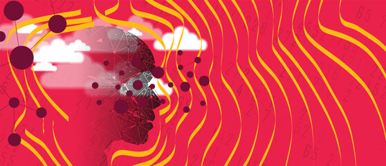 Abstract futuristic interface high technology and science background