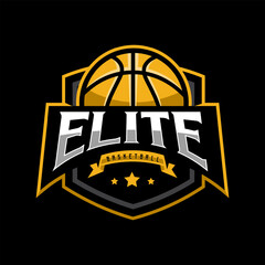 Elite Basketball Sports Logo