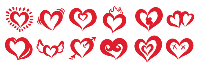 Love Doodle Hand Drawn Icon Collection