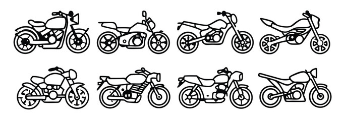 Motorcycle line art design illustration classic