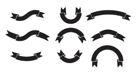 Set of Banner vector ribbon set