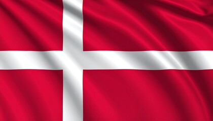 Fototapeta premium Waving Flag of Denmark