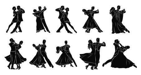 dance in ballroom silhouette © Sheza