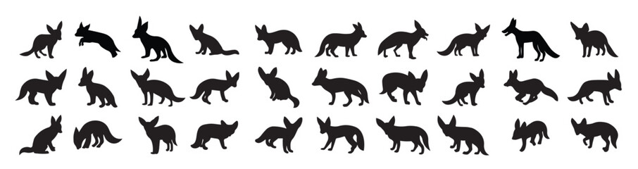 fennec fox silhouette illustration 