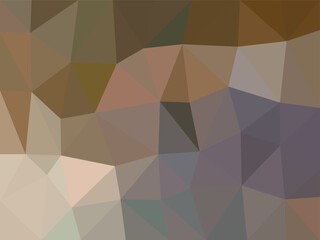 Low Poly Geometric Abstract Background with Earth Tone Triangles